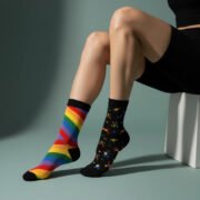 Mismatched Rainbow Dance Party Socks | EmotiForce Australia