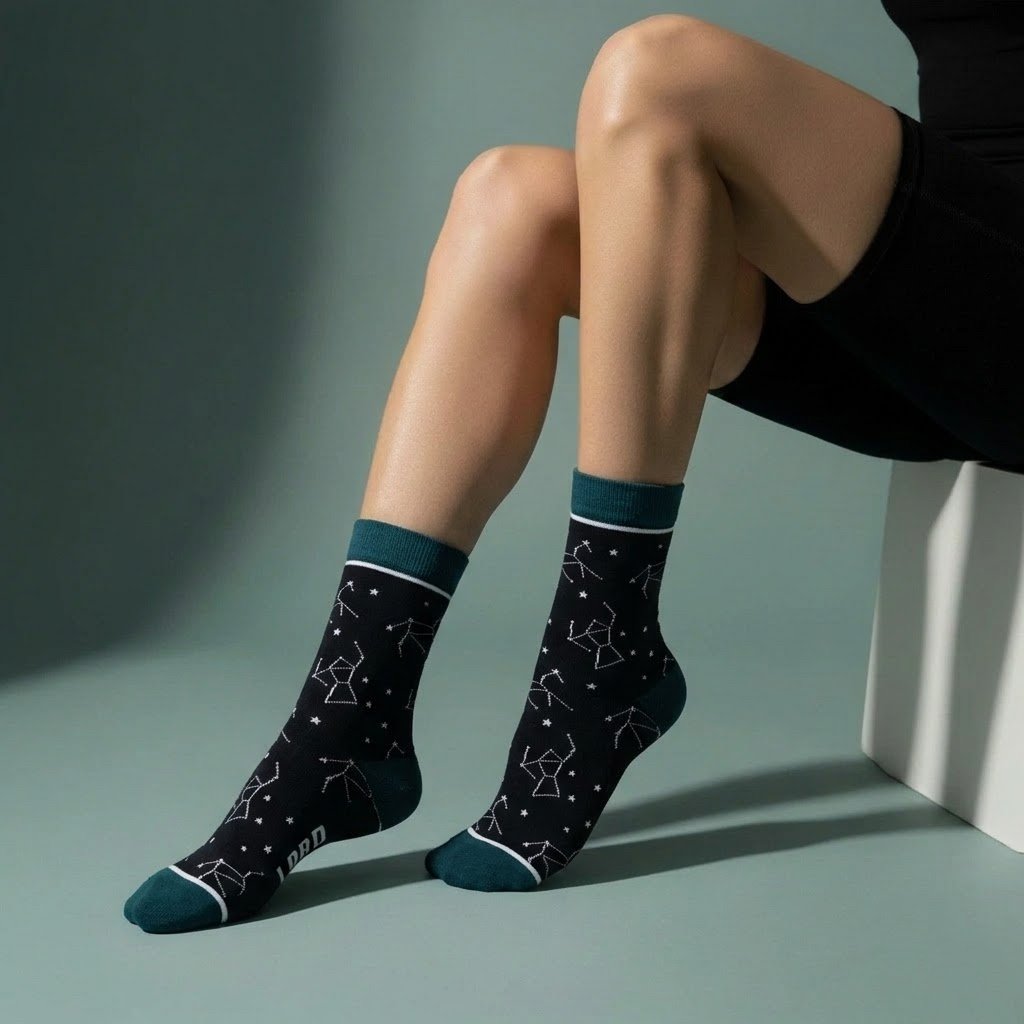 Teal Starry Night Socks Teal Starry Night Socks | EmotiForce Australia - Image 1