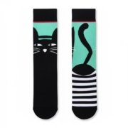 Minty Black Cat Socks | EmotiForce Australia - Image 2